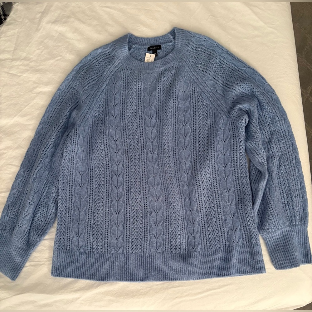 Talbots Pointelle Raglan Sweater
